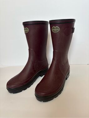 Le Chameau Giverny Cherry Red Rubber Rain Boots EU 39